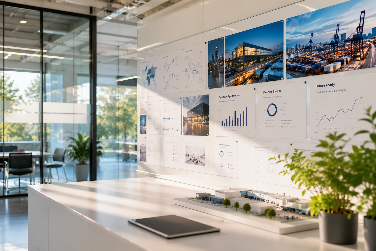 Modern operations workspace with service planning data